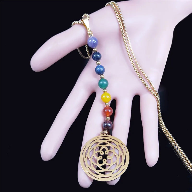 Gargantilha 7 chakras + Pêndulo