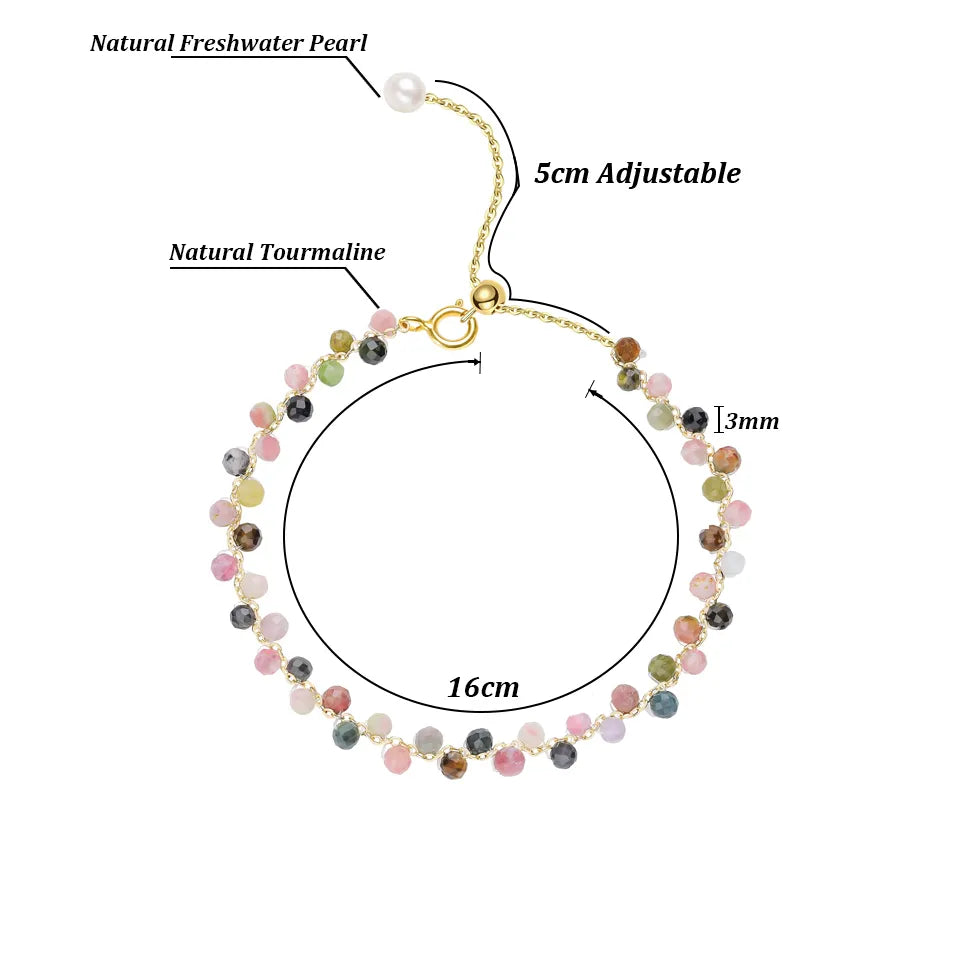 Pulseiras Delicate Tourmaline & Amethyst