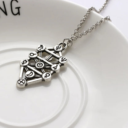 Corrente Judaíca Kabbalah Sephirot árvore pingente colar