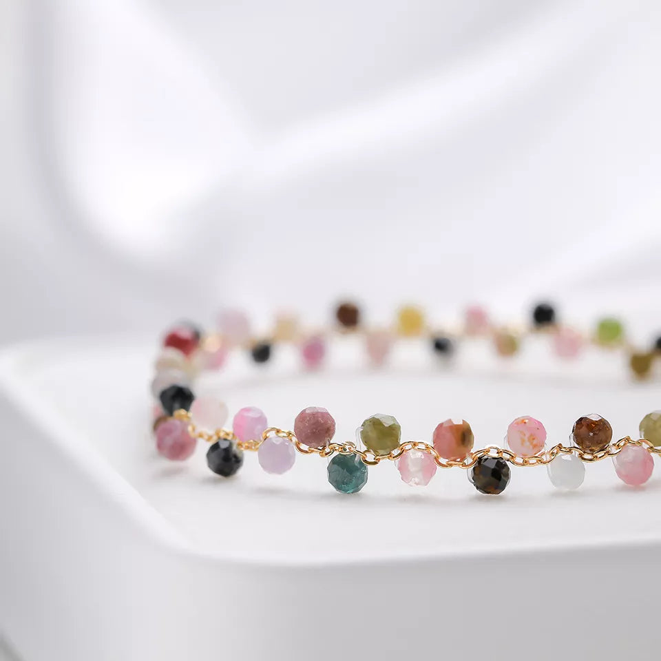 Pulseiras Delicate Tourmaline & Amethyst