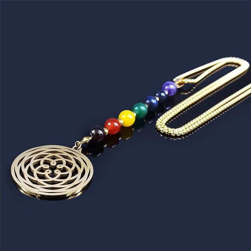 Gargantilha 7 chakras + Pêndulo