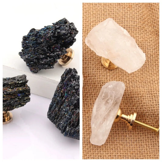 Puxador de Pedra Fluorita Natural