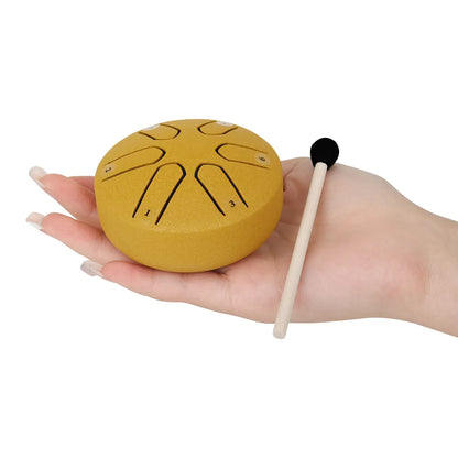 Tambor de língua (mini handpan)  de aço de 6 tons