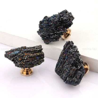 Puxador de Pedra Fluorita Natural