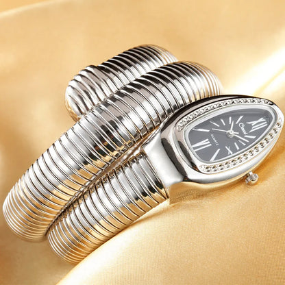 Relógios Femininos de Luxo com Design Cobra