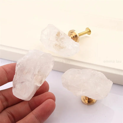 Puxador de Pedra Fluorita Natural