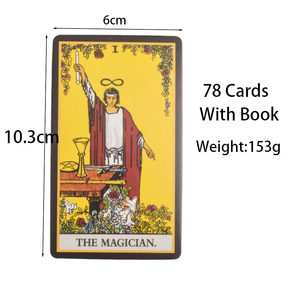 Baralho de Tarô Clássico Preto 78 Cartas
