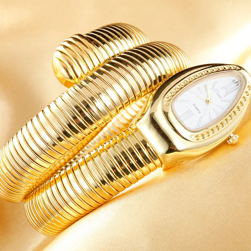 Relógios Femininos de Luxo com Design Cobra