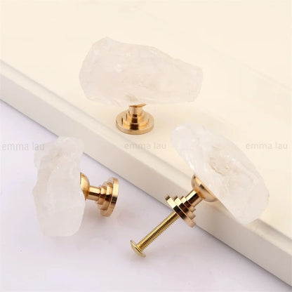 Puxador de Pedra Fluorita Natural