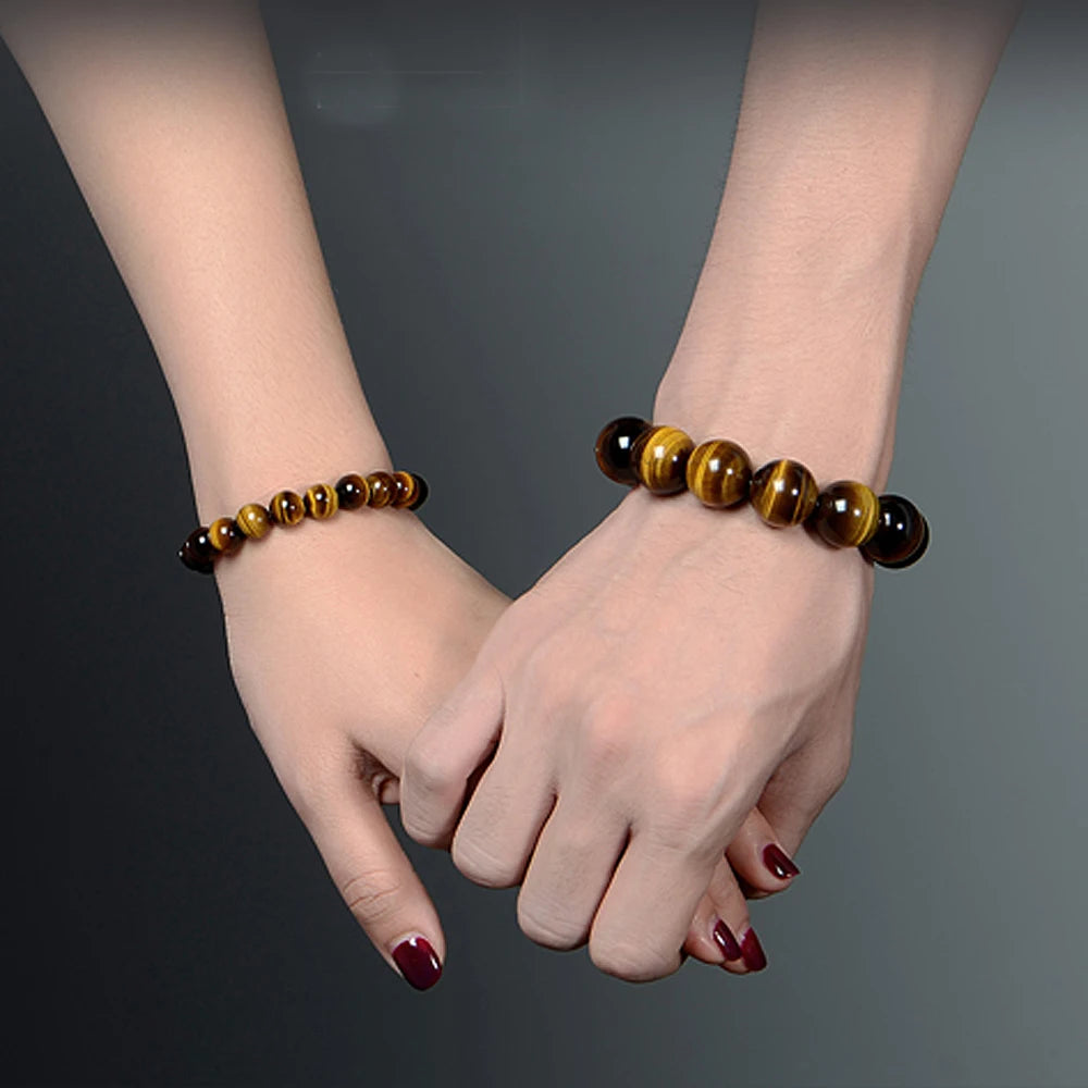Pulseira com Pedras Naturais Olho de Tigre